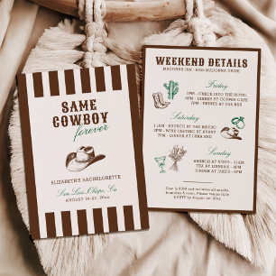 Invitation Même Cowboy pour Toujours Week-end Enterrement de