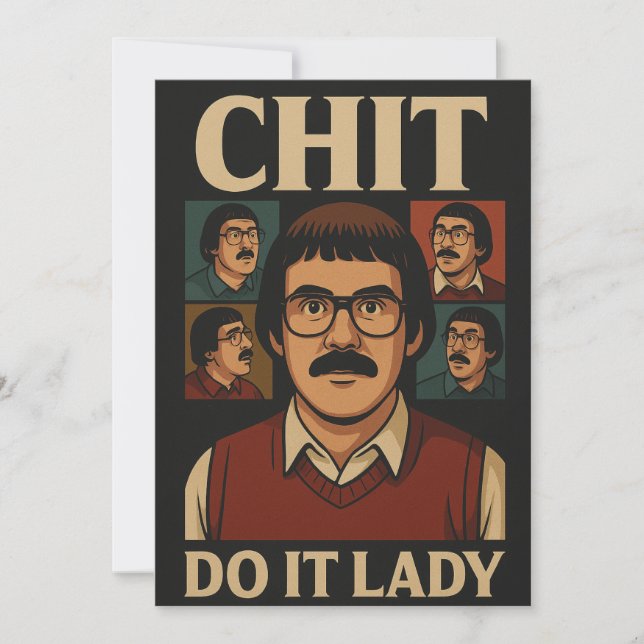Invitation Meme Dame Fais-le – Création de Citation Rétro Drô (Devant)