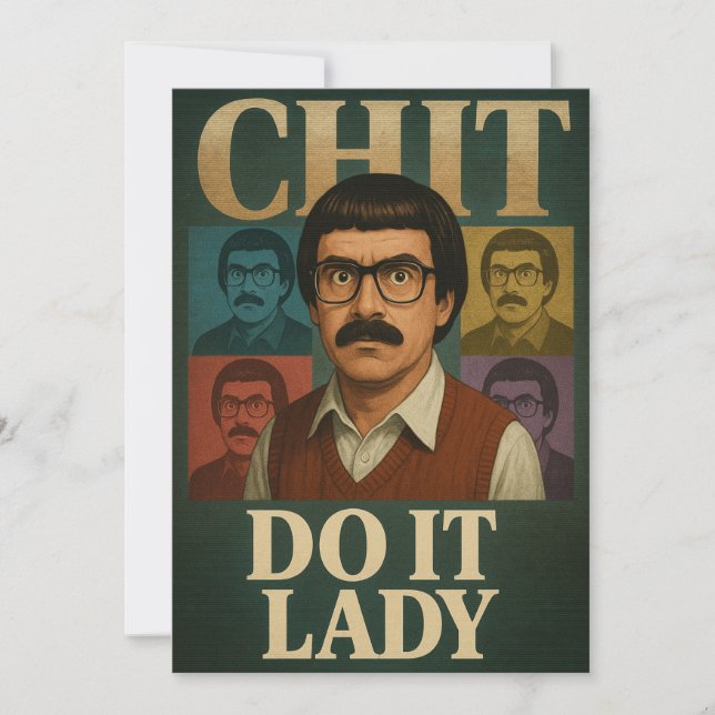 Invitation Mème Do It Lady – Création de citation rétro drôle (Devant)