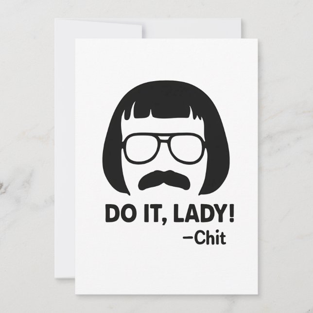 Invitation Mème Do It Lady – Création de citation rétro drôle (Devant)