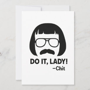 Invitation Mème Do It Lady – Création de citation rétro drôle