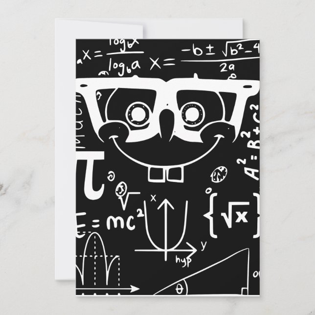 Invitation mème drôle djokes visage heureux maths (Devant)