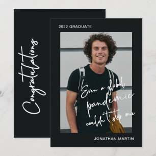 Invitation Même une fête de graduation en une photo pandémiqu