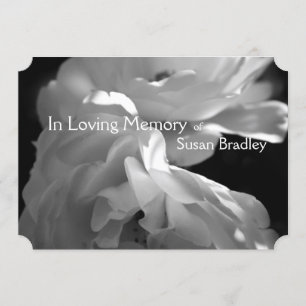 Invitation Mémoire d'amour 2 Service commémoratif White Rose