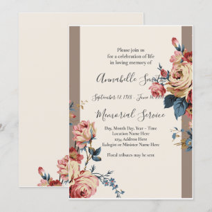 Invitation mémoire d'amour adorée