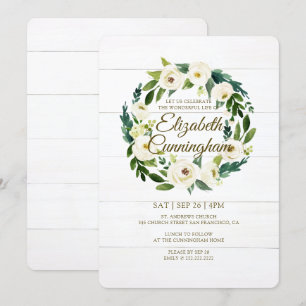 Invitation Mémorial de la verdure de la floraison de l'aquare