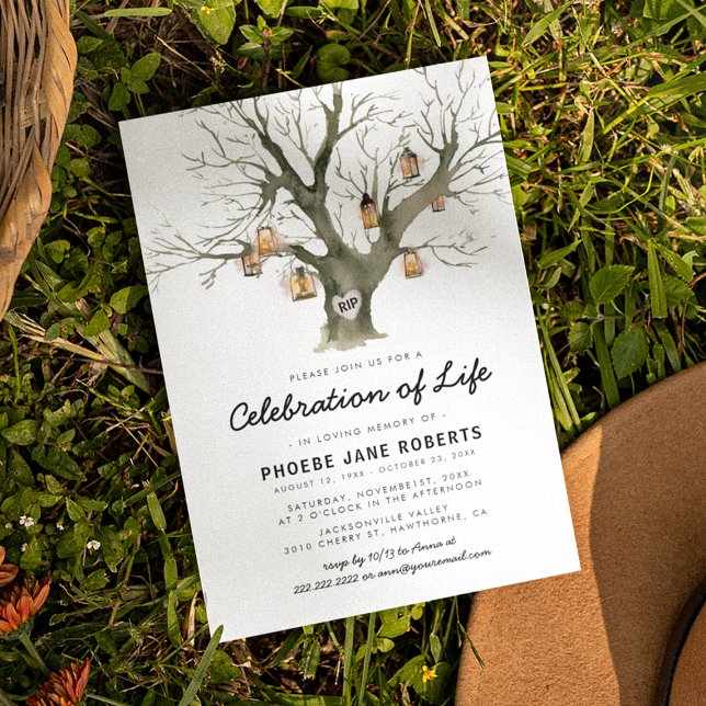 Invitation Mémorial de l'arbre de vie | Célébration de la vie (Créateur téléchargé)