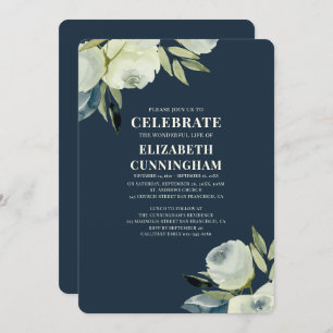 Invitation Mémorial floral d'aquarelle moderne