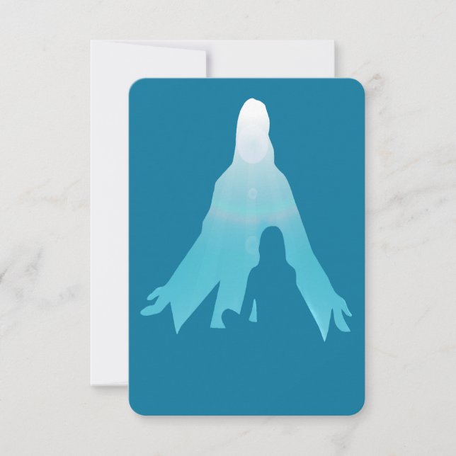 Invitation Mémorial personnalisé Merci Jésus en moi (Devant)