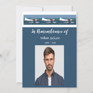 Invitation Memorial Photo Bush Avion pilote de conservation