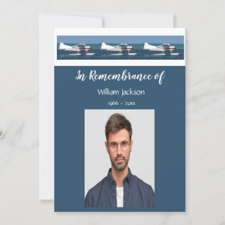 Invitation Memorial Photo Bush Avion pilote de conservation