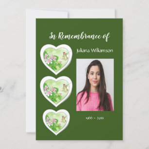 Invitation Memorial Photo Hummingbird Garden Oiseau Invitatio