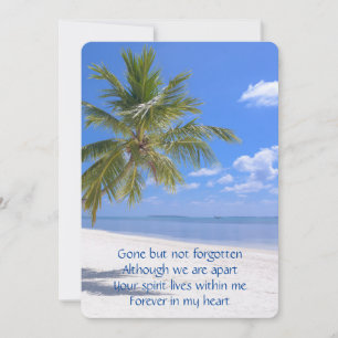 Invitation Memorial Poket Keepsaké Tropical Beach Paradise