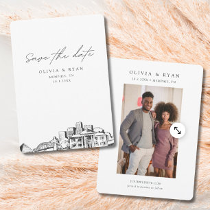 Invitation Memphis Wedding Save the Date Downtown Mariage