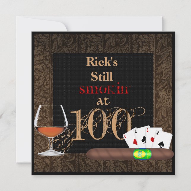 Invitation MENS 100e anniversaire Cigars,INVITATIONS DE LA CA (Devant)