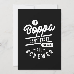 Invitation Mens If Boppa Can't Fix It Fête des pères Cadeau