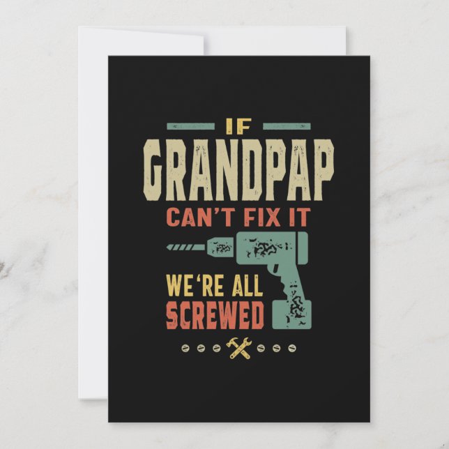 Invitation Mens If Can't Fix It Grandpap Gift (Devant)