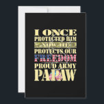 Invitation Mens My Grandson Est Un Soldat Fière Papaw Armée<br><div class="desc">Mens My Grandson Est Un Soldat Fière Papaw Armée</div>