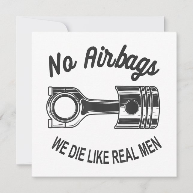 Invitation Mens Speed Racing Sports Car No Airbags - We Die L (Devant)