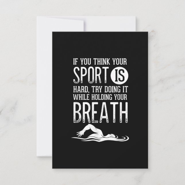 Invitation Mens Swimmer Swimmer pratique de natation (Devant)