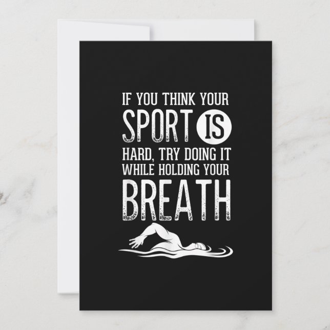 Invitation Mens Swimmer Swimming Sport Practice (Devant)
