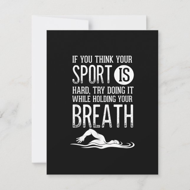 Invitation Mens Swimmer Swimming Sport Practice (Devant)