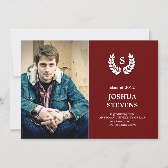 Invitation Mention d'études de droit sur la couronne (Devant)