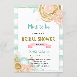 Invitation Mention pour être l'invitation de la douche nuptia