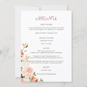 Invitation Menu Arbre Florale Flexible