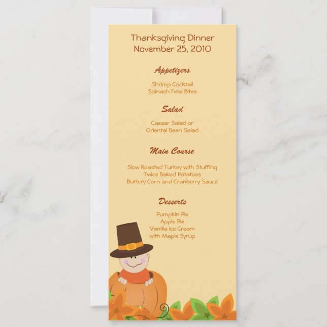 Invitation Menu customisé par jour de la Turquie de (Devant)
