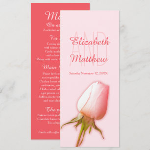 Invitation Menu de dîner de réception de mariage avec bourgeo