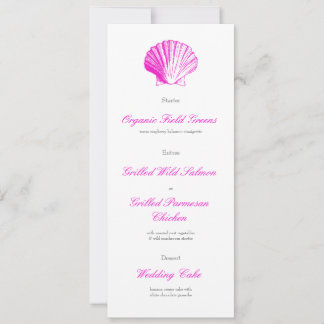 Invitation Menu de dîner de réception de mariage coquillage r