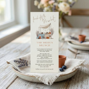 Invitation Menu de la fête prénuptiale Fresh off Market