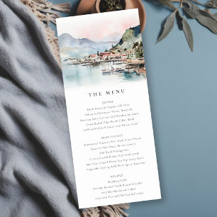 Invitation Menu de mariage paysage aquarelle Kauai Hawaï
