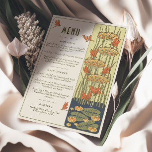 Invitation Menu de mariage Victorian Dreams Dragonflies