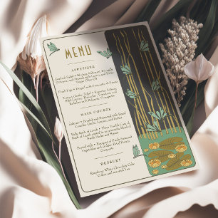 Invitation Menu de mariage Victorian Dreams Dragonflies