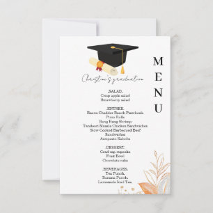 Invitation Menu de soirée minimaliste pour l'obtention d'un d