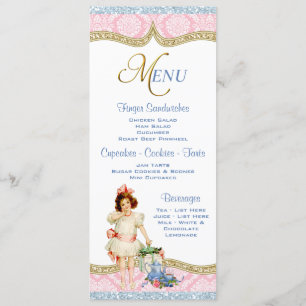 Invitation Menu de thé à partie