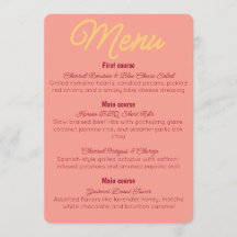 Menu des boissons et de la nourriture Rétro Crépus