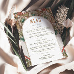 Invitation Menu Mariage Art Nouveau Vintage par Mucha Invitat<br><div class="desc">Carte menu de style Art Nouveau pour votre mariage sur le thème vintage d'Alphonse Mucha dans un design floral, romantique et fantaisiste. Les fleurs victoriennes complètent les polices art déco classiques. Entrez vos informations personnalisées, et vous avez terminé. Si vous souhaitez modifier la conception, cliquez sur le bouton bleu "Customiser"....</div>