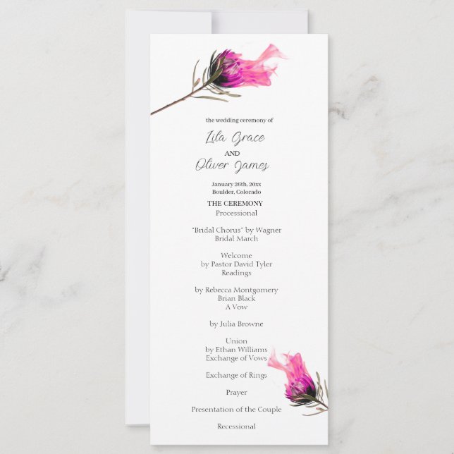 Invitation Menu Mariage Burom Bloom Elegance (Devant)