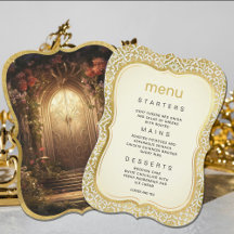 Menu Mariage de la porte de jardin enchantée