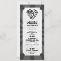 Menu Mariage Steampunk Mariage Cœurs Engrenages
