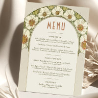 Menu Mariage Vintage Art Nouveau par Mucha