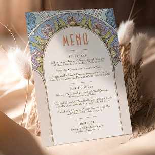 Invitation Menu Mariage Vintage Art Nouveau par Mucha Invitat