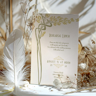 Invitation Menu Vintage Minimaliste Art Nouveau