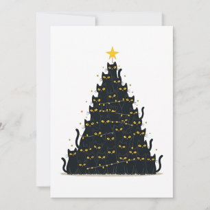 Invitation Meowny Christmas Joyeux Noël Catmas