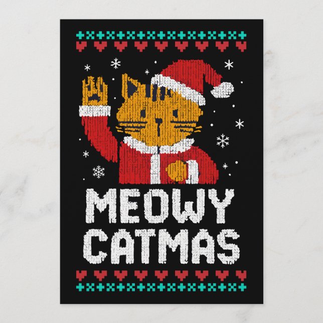 Invitation Meowy Catmas (Devant)