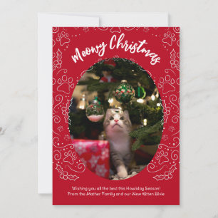 Invitation Meowy Christmas Cat Pet Christmas Card