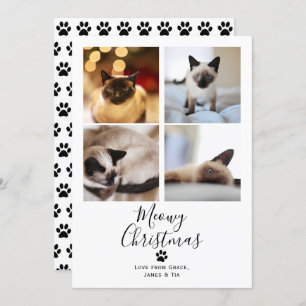 Invitation Meowy Christmas Pet Cat Christmas Card